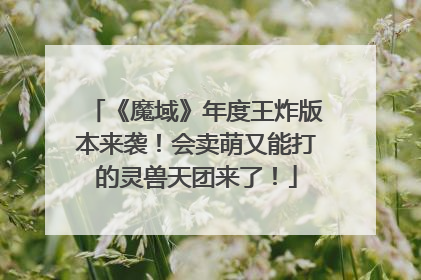 《魔域》年度王炸版本来袭！会卖萌又能打的灵兽天团来了！