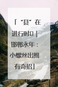 “县”在进行时⑬｜邯郸永年：小螺丝出圈有奇招