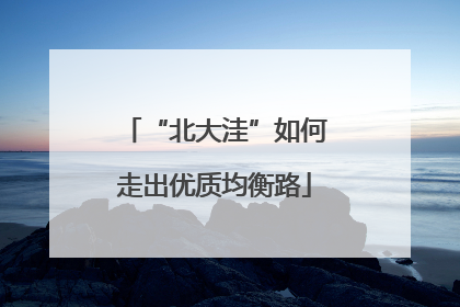 “北大洼”如何走出优质均衡路