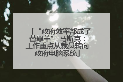 “政府效率部成了替罪羊” 马斯克：工作重点从裁员转向政府电脑系统