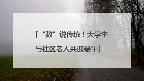 “数”说传统！大学生与社区老人共迎端午