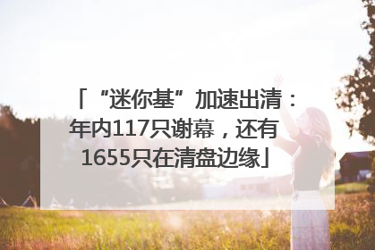“迷你基”加速出清：年内117只谢幕，还有1655只在清盘边缘