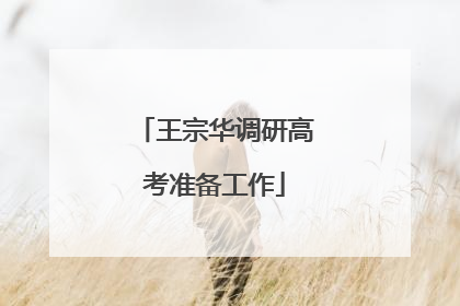 王宗华调研高考准备工作