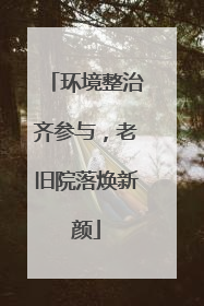 环境整治齐参与，老旧院落焕新颜