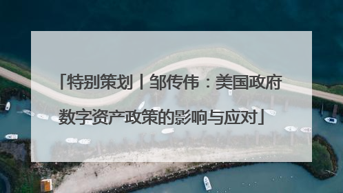 特别策划丨邹传伟：美国政府数字资产政策的影响与应对