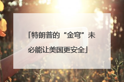特朗普的“金穹”未必能让美国更安全