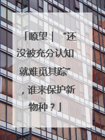 瞭望｜“还没被充分认知就难觅其踪”，谁来保护新物种？
