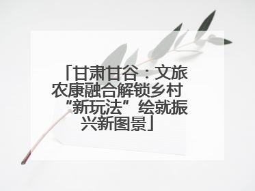 甘肃甘谷：文旅农康融合解锁乡村“新玩法”绘就振兴新图景