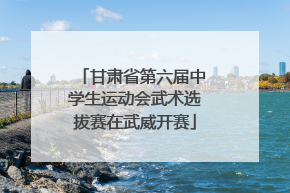 甘肃省第六届中学生运动会武术选拔赛在武威开赛