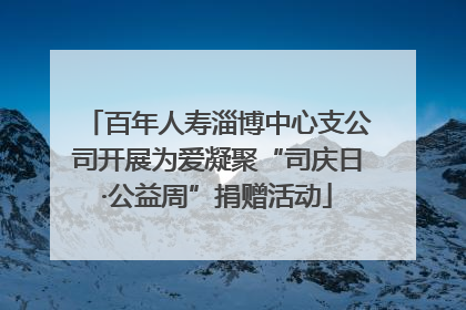 百年人寿淄博中心支公司开展为爱凝聚“司庆日·公益周”捐赠活动