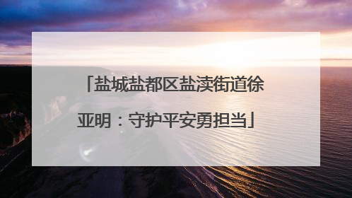 盐城盐都区盐渎街道徐亚明：守护平安勇担当
