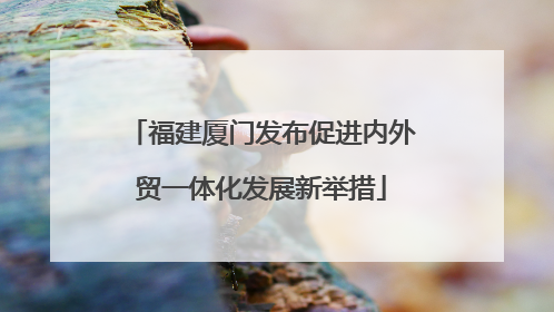 福建厦门发布促进内外贸一体化发展新举措