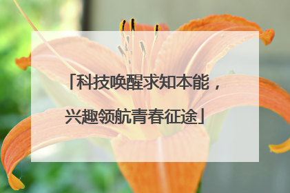 科技唤醒求知本能，兴趣领航青春征途