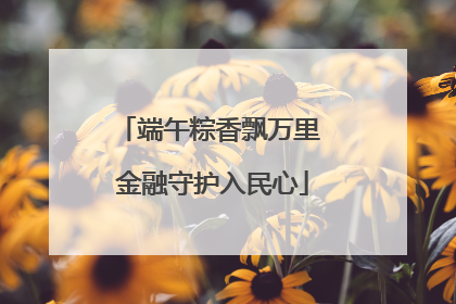 端午粽香飘万里 金融守护入民心