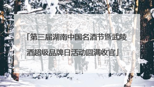 第三届湖南中国名酒节暨武陵酒超级品牌日活动圆满收官