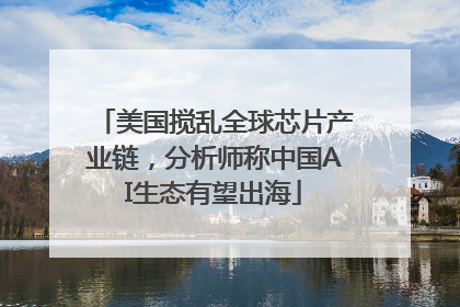 美国搅乱全球芯片产业链，分析师称中国AI生态有望出海