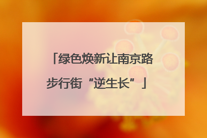 绿色焕新让南京路步行街“逆生长”