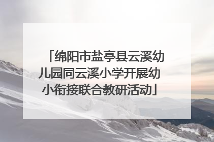 绵阳市盐亭县云溪幼儿园同云溪小学开展幼小衔接联合教研活动