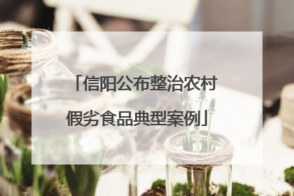 信阳公布整治农村假劣食品典型案例