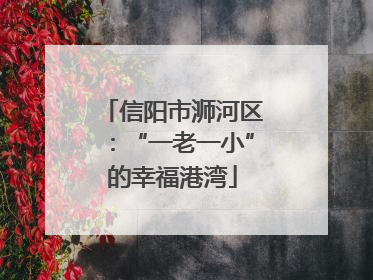 信阳市浉河区：“一老一小”的幸福港湾