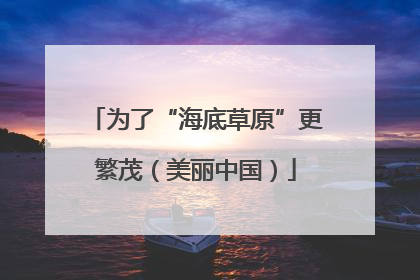 为了“海底草原”更繁茂（美丽中国）