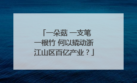 一朵菇 一支笔 一根竹 何以撬动浙江山区百亿产业？