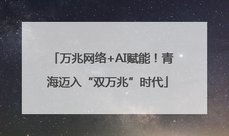 万兆网络+AI赋能！青海迈入“双万兆”时代