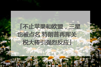 不止苹果和欧盟，三星也被点名 特朗普再挥关税大棒引强烈反应