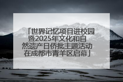 世界记忆项目进校园暨2025年文化和自然遗产日侨批主题活动在成都市青羊区启幕