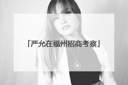 严允在福州招商考察
