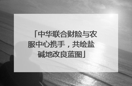 中华联合财险与农服中心携手，共绘盐碱地改良蓝图