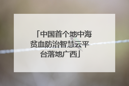 中国首个地中海贫血防治智慧云平台落地广西