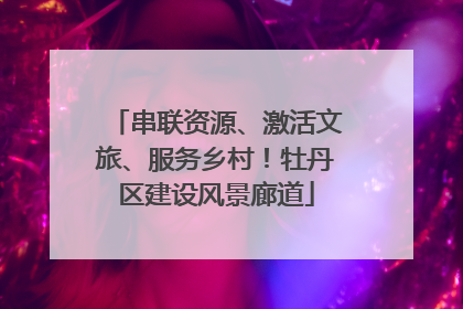 串联资源、激活文旅、服务乡村！牡丹区建设风景廊道
