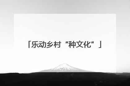乐动乡村“种文化”
