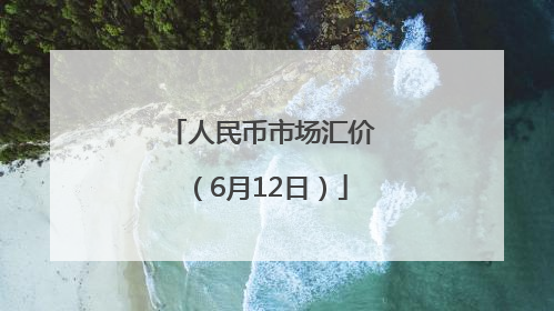 人民币市场汇价（6月12日）