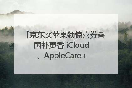 京东买苹果领惊喜券叠国补更香 iCloud、AppleCare+服务限时低至85折