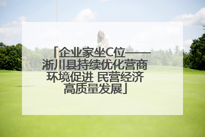 企业家坐C位——淅川县持续优化营商环境促进 民营经济高质量发展