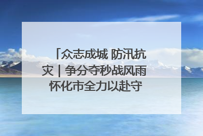 众志成城 防汛抗灾｜争分夺秒战风雨 怀化市全力以赴守护人民群众安全