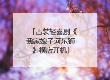 古装轻喜剧《我家娘子河东狮》横店开机