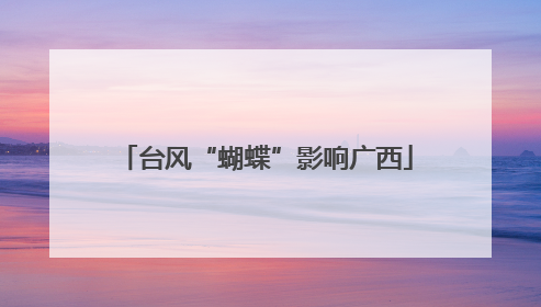 台风“蝴蝶”影响广西