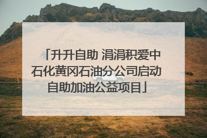 升升自助 涓涓积爱中石化黄冈石油分公司启动自助加油公益项目