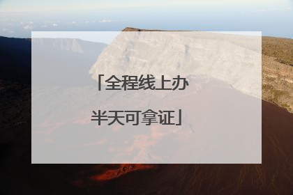全程线上办 半天可拿证