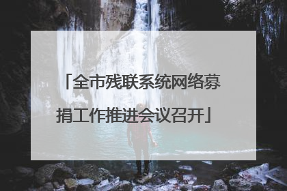 全市残联系统网络募捐工作推进会议召开