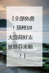 全部免费！郑州10大赏荷好去处推荐来啦！