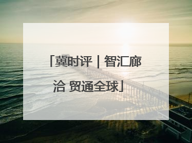 冀时评｜智汇廊洽 贸通全球