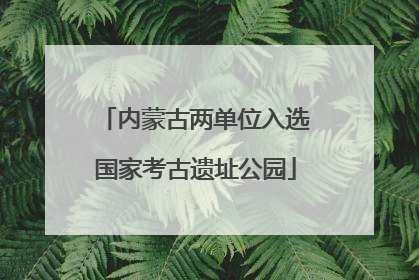 内蒙古两单位入选国家考古遗址公园