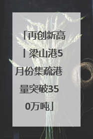 再创新高丨梁山港5月份集疏港量突破350万吨