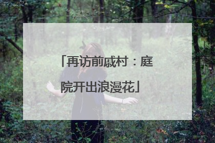 再访前戚村：庭院开出浪漫花