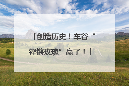 创造历史！车谷“铿锵玫瑰”赢了！