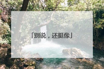 别说，还挺像
